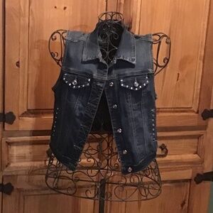 Junior Denim Vest Size M